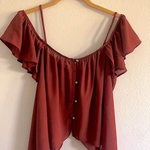 Off the shoulder top with tank straps